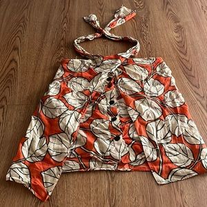 Diane Von Furstenburg flowy halter top